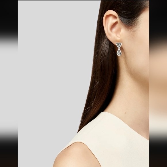 CHRISTIAN DIOR Vintage Crystal Drop Earrings - Picture 2 of 5